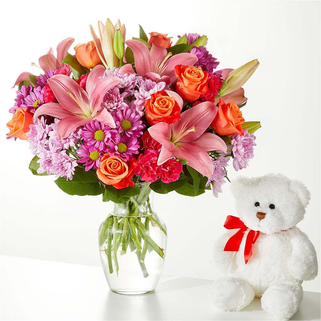 One and Only Bouquet and Bear Bundle – Chillicothe High Street Flower Shop, Chillicothe OH