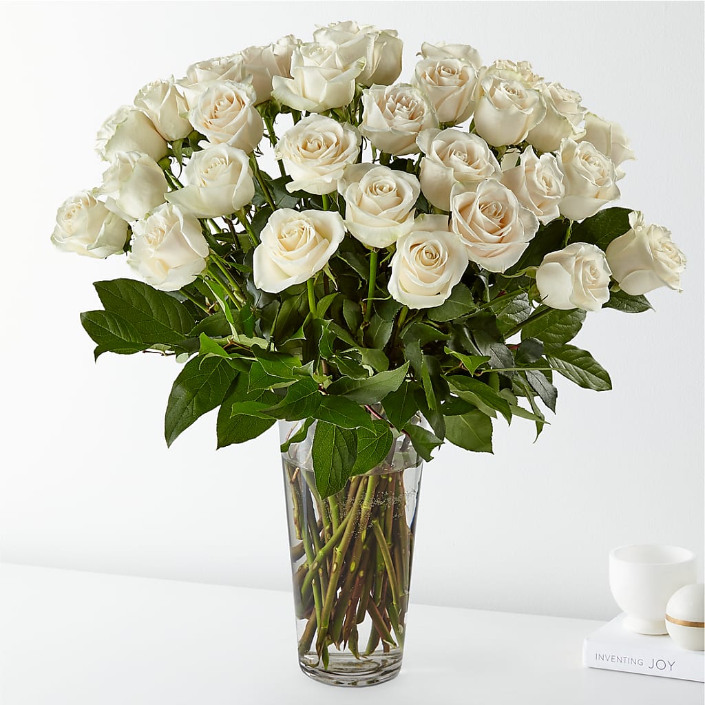 Long Stem White Rose Bouquet – Chillicothe High Street Flower Shop, Chillicothe OH