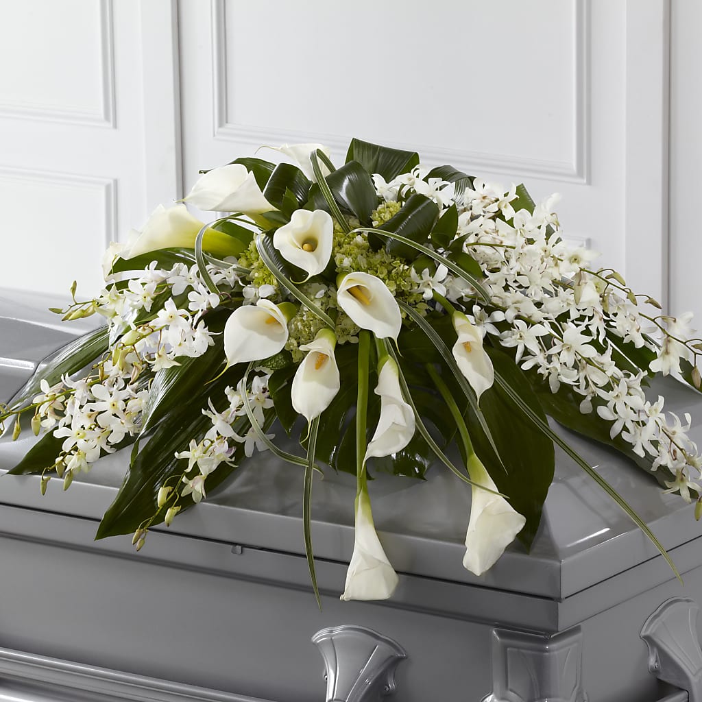 Angel Wings Casket Spray – Chillicothe High Street Flower Shop, Chillicothe OH