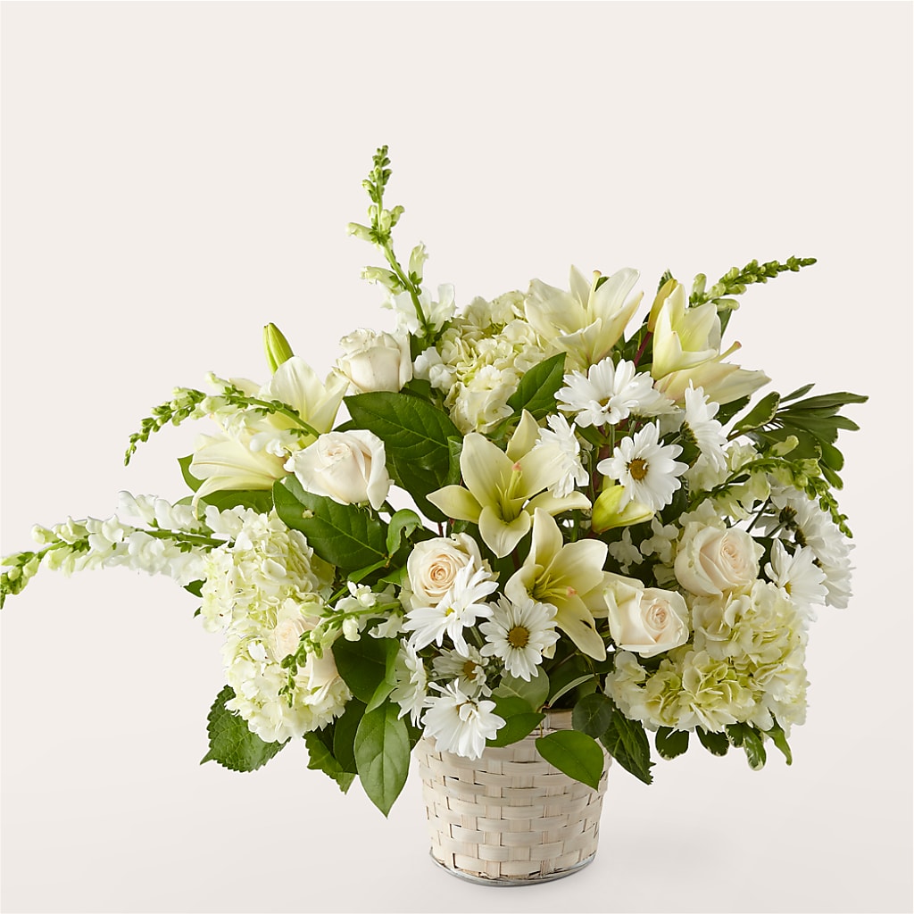 Ivory Elegance Floral Basket – Chillicothe High Street Flower Shop, Chillicothe OH