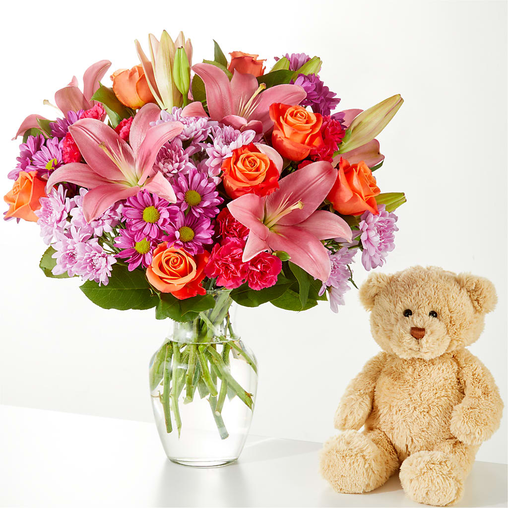 One and Only Bouquet and Bear Bundle –  Chillicothe High Street Flower Shop, Chillicothe OH