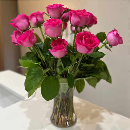 Long Stem Pink Rose Bouquet –  Chillicothe High Street Flower Shop, Chillicothe OH